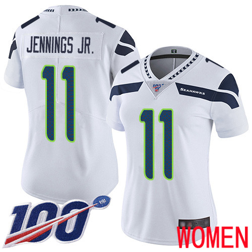 Seattle Seahawks Limited White Women Gary Jennings Jr. Road Jersey NFL Football #11 100th Season Vapor Untouchable->youth nfl jersey->Youth Jersey